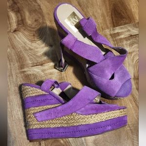 Dolce Vita Shania Lilac Espadrille Wedge Suede